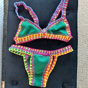 Colorful Crochet Bikini Set